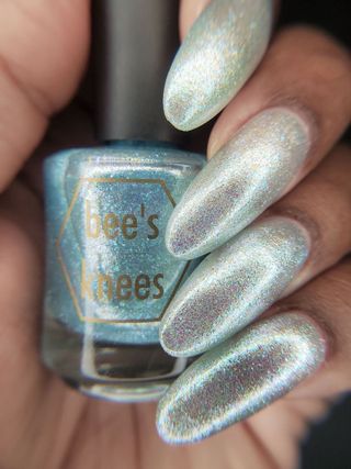 Image provided for Bee's Knees by a paid swatcher featuring the nail polish " Same Lie Lilac "