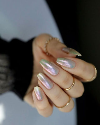 Image provided for Bee's Knees by a paid swatcher featuring the nail polish " Fair Winter Lady "