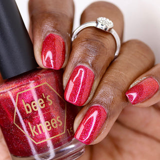 Image provided for Bee's Knees by a paid swatcher featuring the nail polish " Happy Hunting "