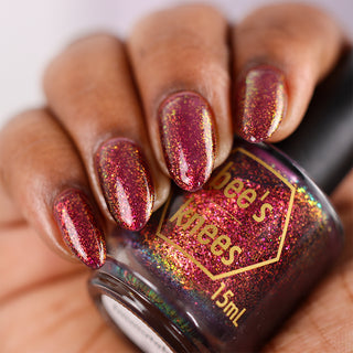 Image provided for Bee's Knees by a paid swatcher featuring the nail polish " Immutable "