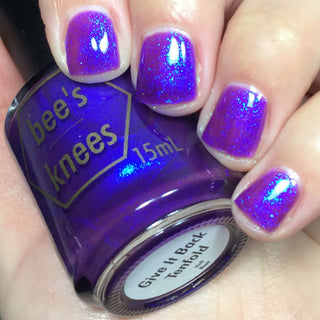 Image provided for Bee's Knees by a paid swatcher featuring the nail polish " Give It Back Tenfold "