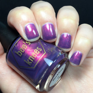 Image provided for Bee's Knees by a paid swatcher featuring the nail polish " Reckless "