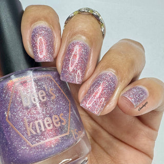 Image provided for Bee's Knees by a paid swatcher featuring the nail polish " Welcome to the Best Day of Your Life "