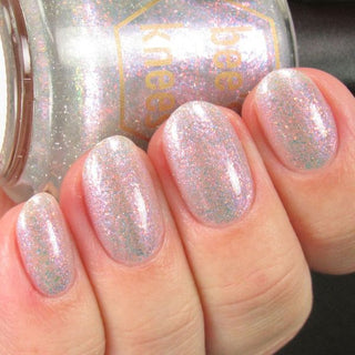 Image provided for Bee's Knees by a paid swatcher featuring the nail polish " Fair Winter Lady "