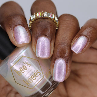 Image provided for Bee's Knees by a paid swatcher featuring the nail polish " Princess of Starlight "