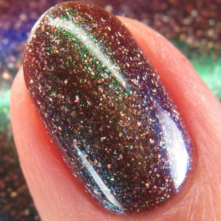 Image provided for Bee's Knees by a paid swatcher featuring the nail polish " God of Idiocy "